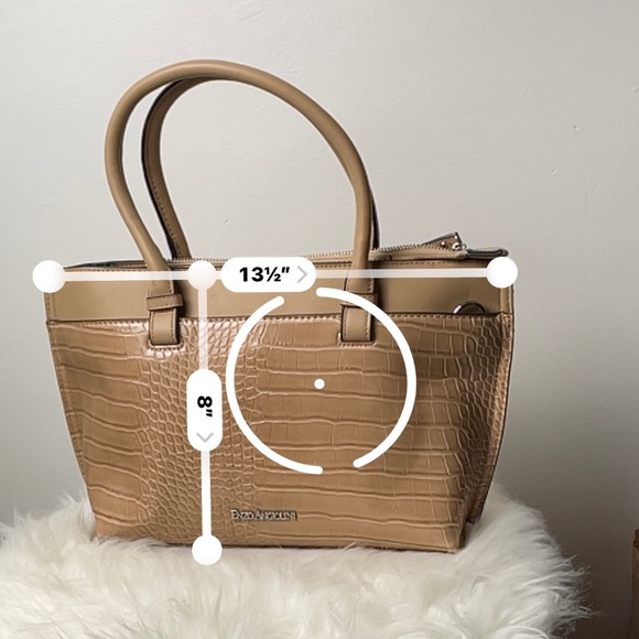 Enzo Angiolini Pale Pink Faux Snakeskin Purse - Picture 10 of 10